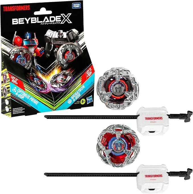 Beyblade X Transformers Collaboration Optimus Prime 4-60P vs Megatron 4-80B Multipack